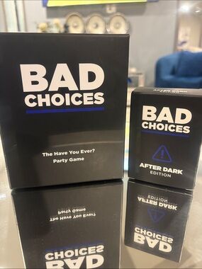BAD CHOICES After Dark Party Game - Black & Blue
